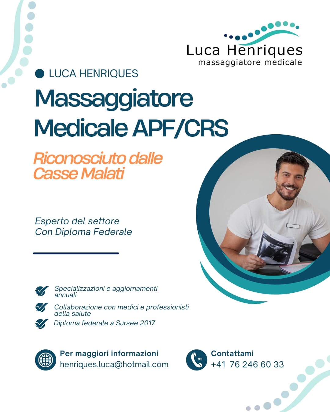 Luca Henriques nello studio